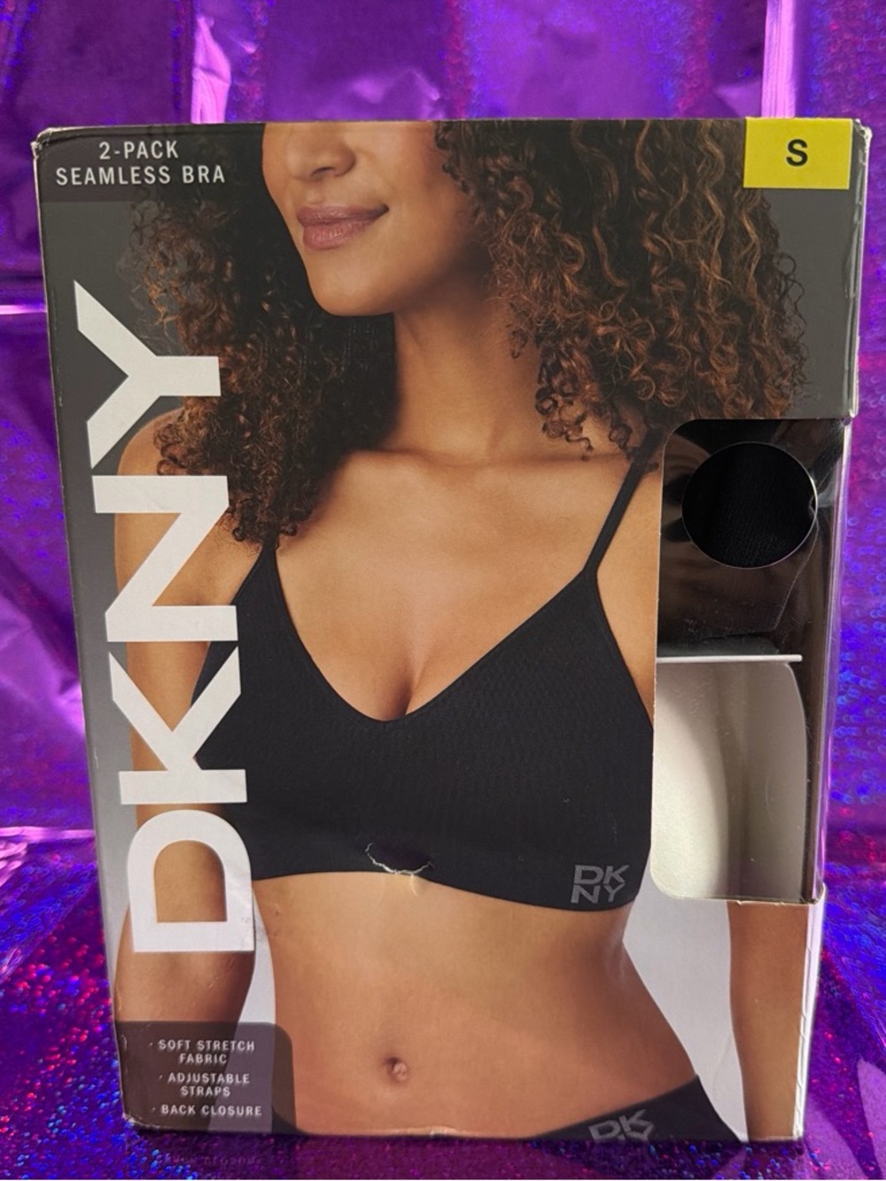 Dkny Black Seamless V-Neck Bralette - 2-Pack